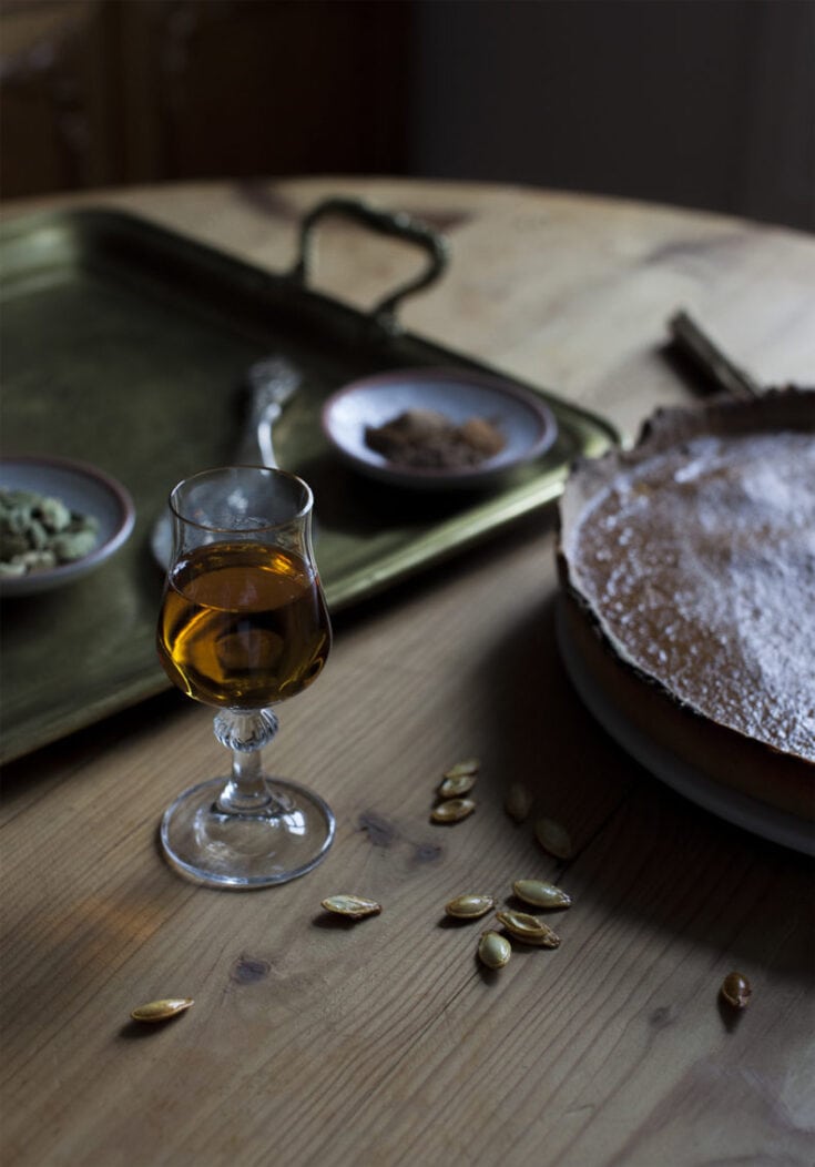 pumpkin pie with whisky