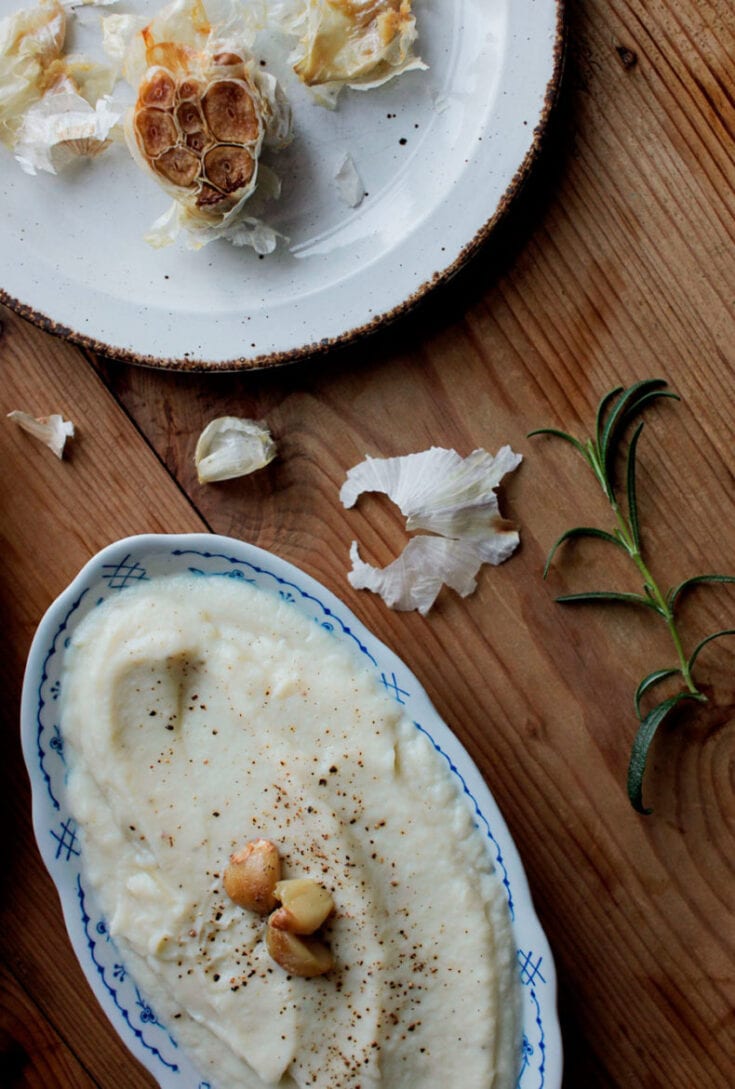 garlic cauliflower puree